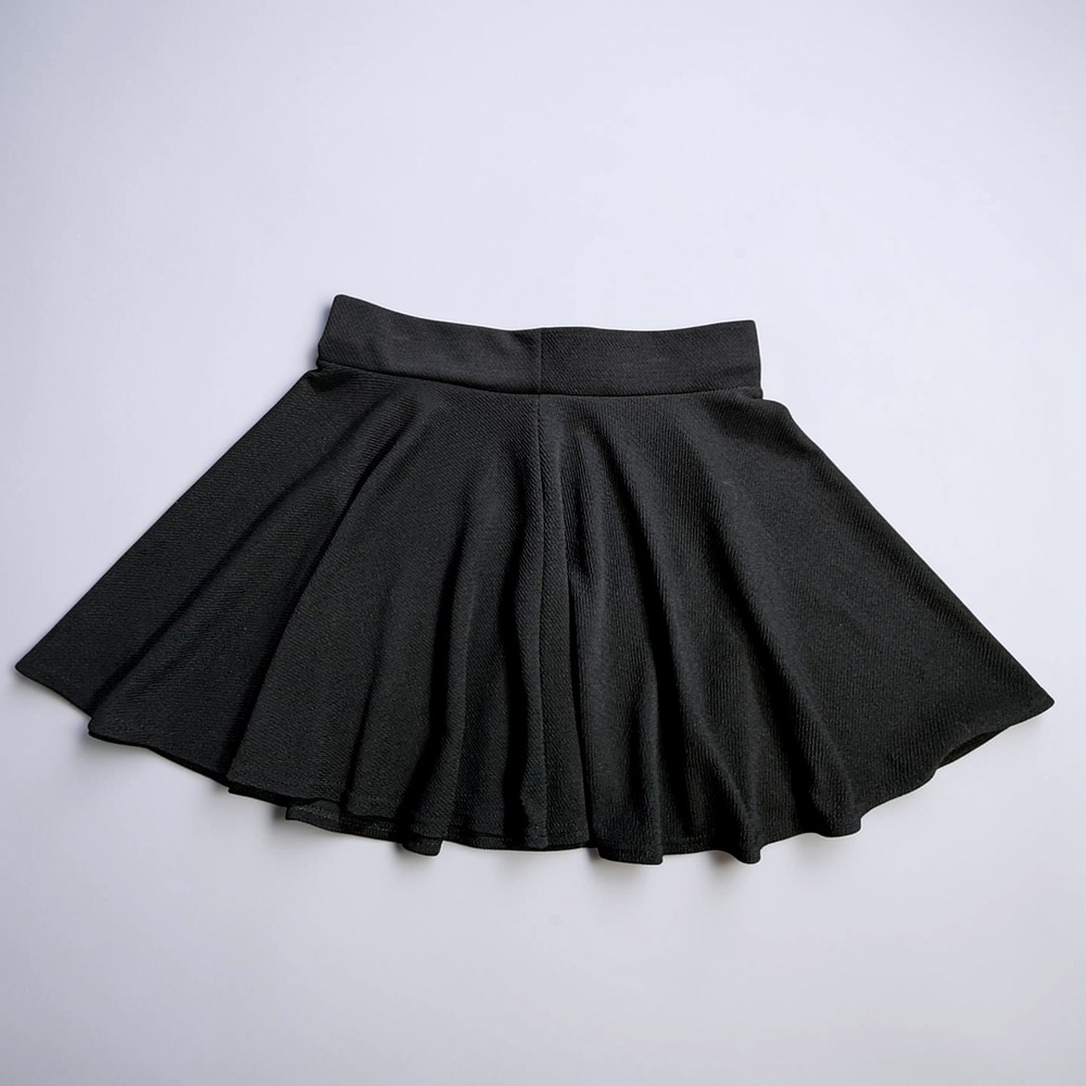Urban Coco Womens Black Textured Flared Skater Mini Skirt Size L - Picture 5 of 10